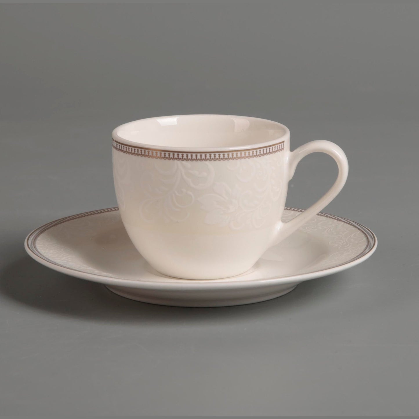 Symphony gold décor coffee cup/saucer 6pcs - 10cl