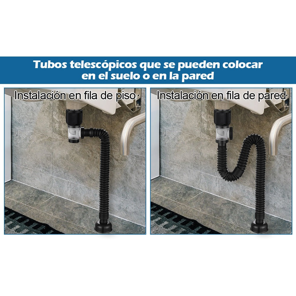 Flexible Kitchen Sink Drain Pipe – Universal Sealed Drain Hose