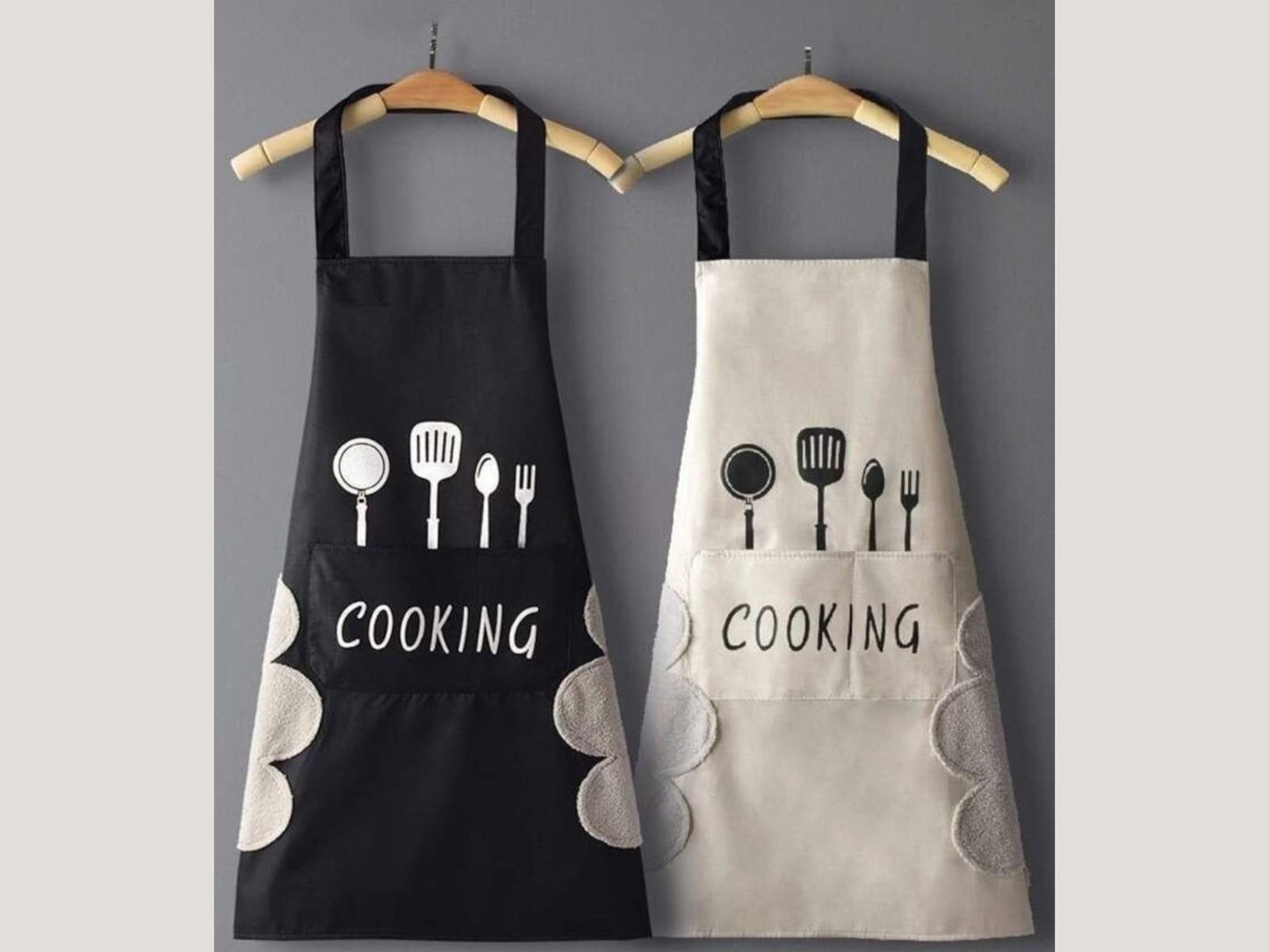 Water Proof Apron with 2 Side Towels Kitchen Utensils De