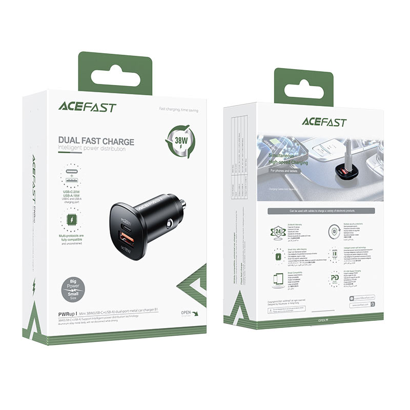AceFast 38W Car Charger B1
