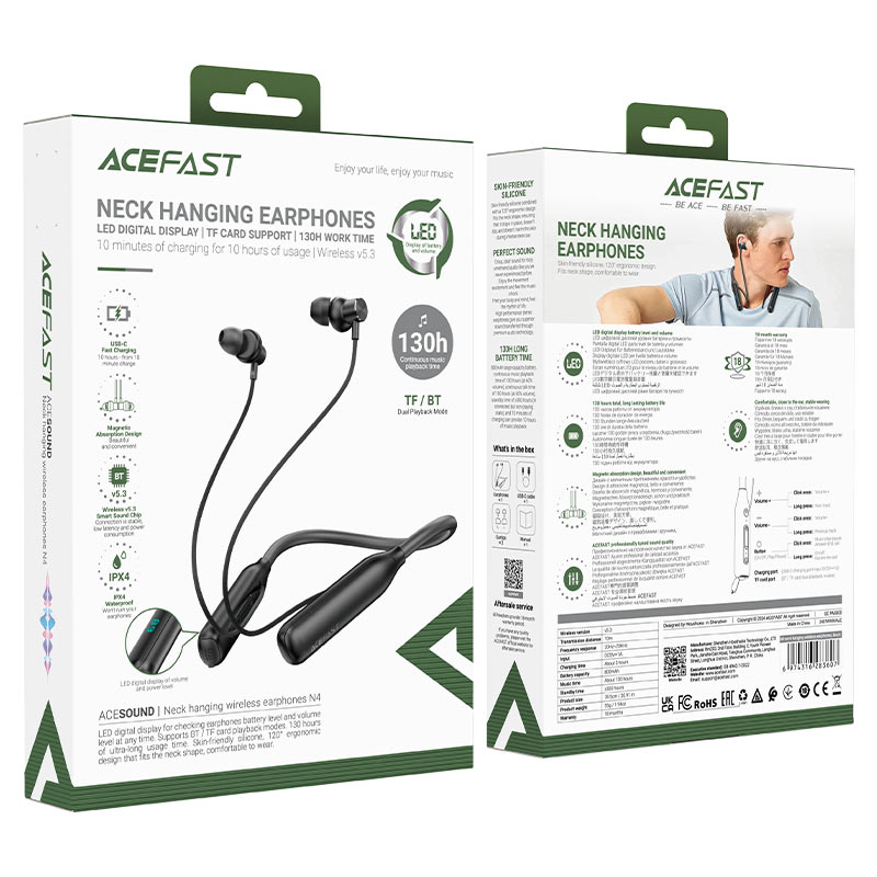 AceFast Neck Hanging Wireless Earphones N4