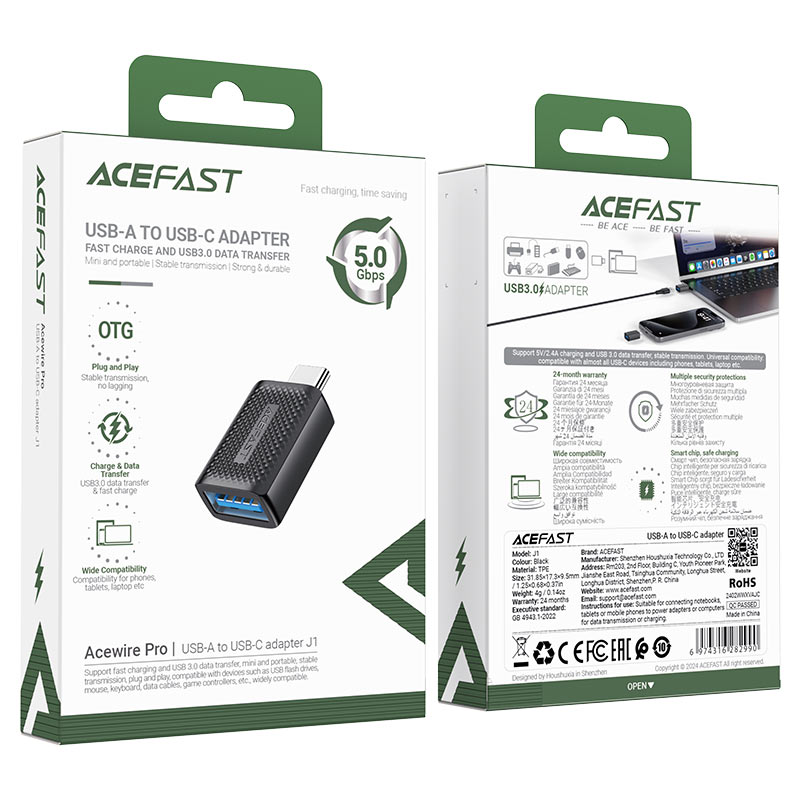 AceFast USB-A to USB-C Adapter J1