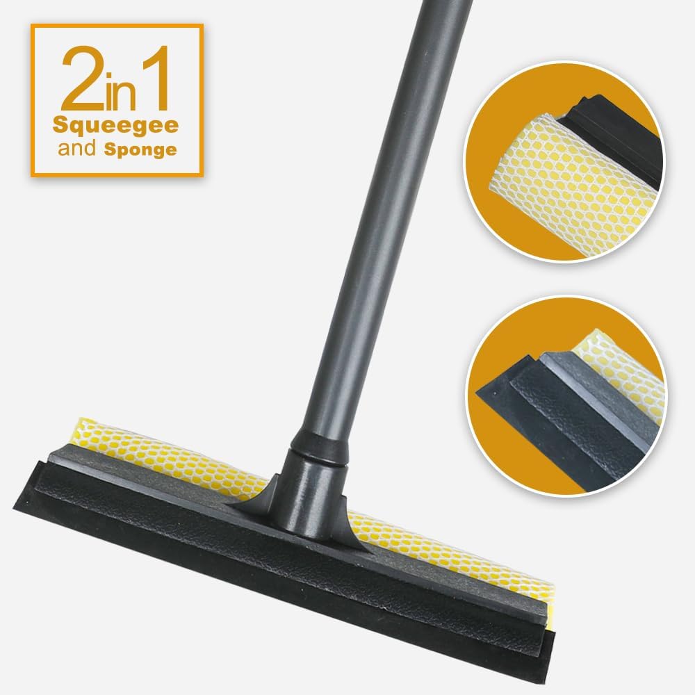 Danny Home Sponge Scrubber Rubber Blade Window Wiper 20x50cm