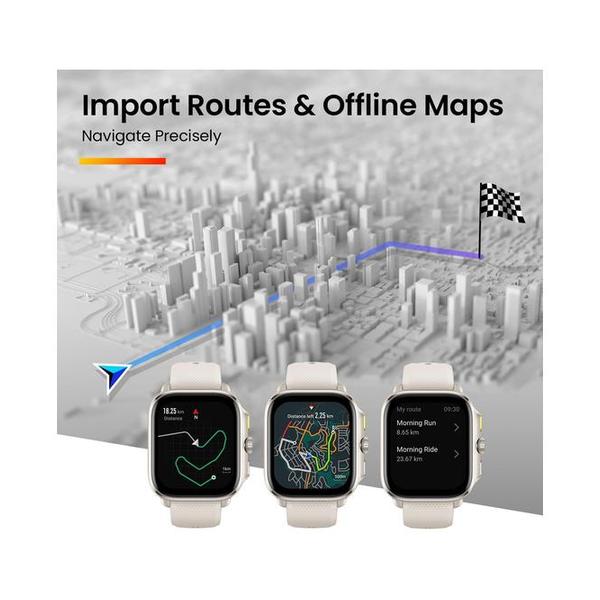 Amazfit Cheetah Smart Watch with Dual-Band GPS, Route Navigation & Offline Maps, Training Template, Heart Rate Monitor, Alexa-Built In