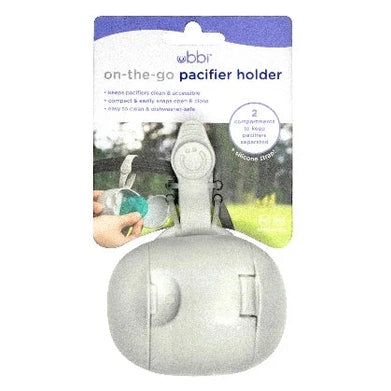 Ubbi - On The Go Pacifier Holder - Light Grey