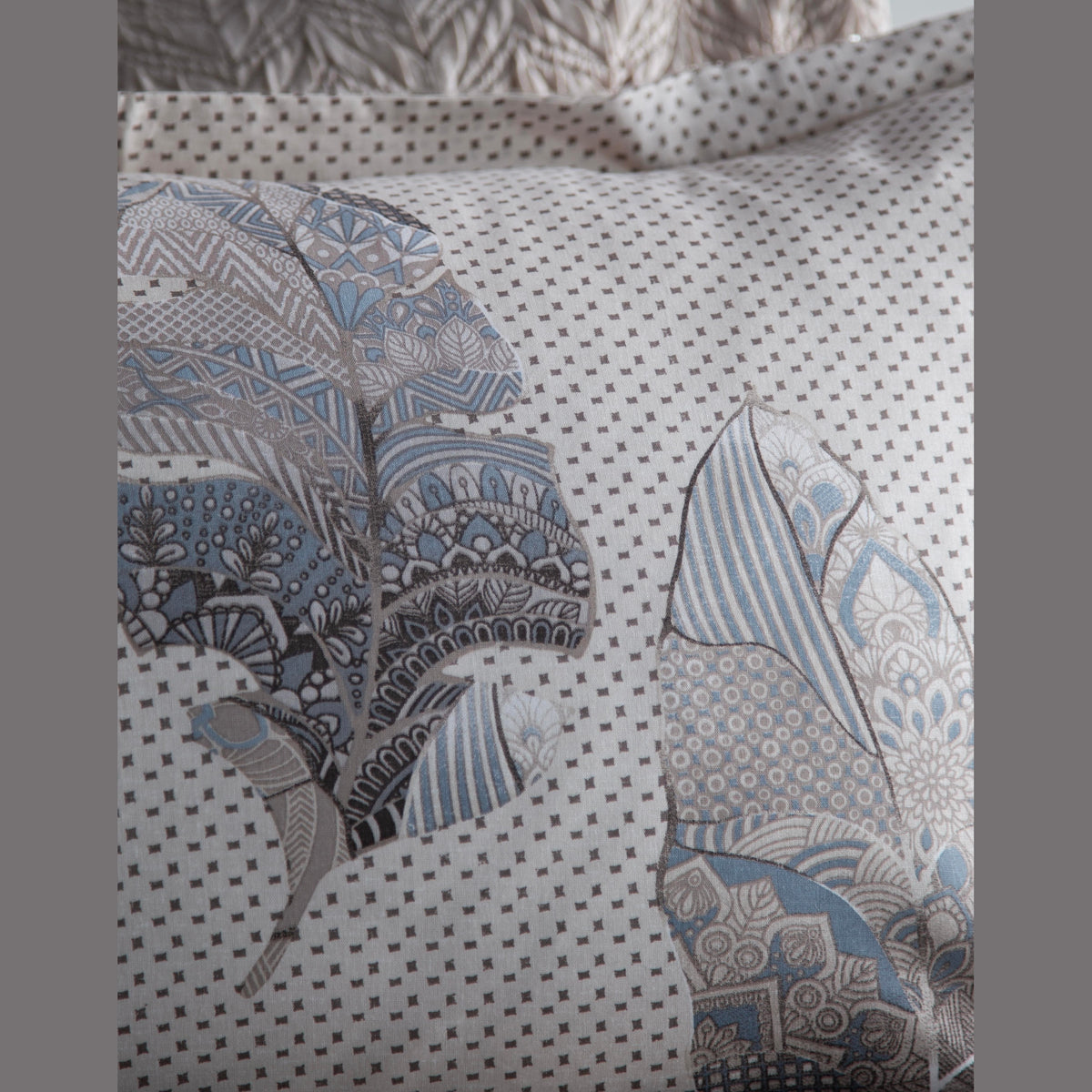 9 pcs DUVET COVER SET WITH BEDSPREAD AND BLANKET -NERIS BEIGE