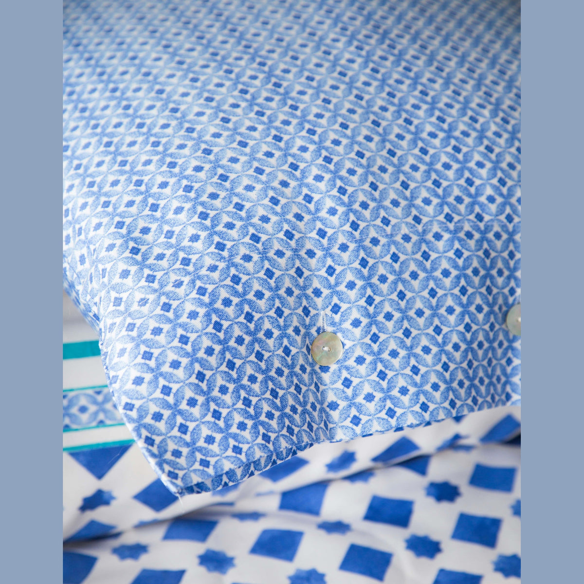 DOUBLE TENCEL DUVET COVER SET TERRA NAVY