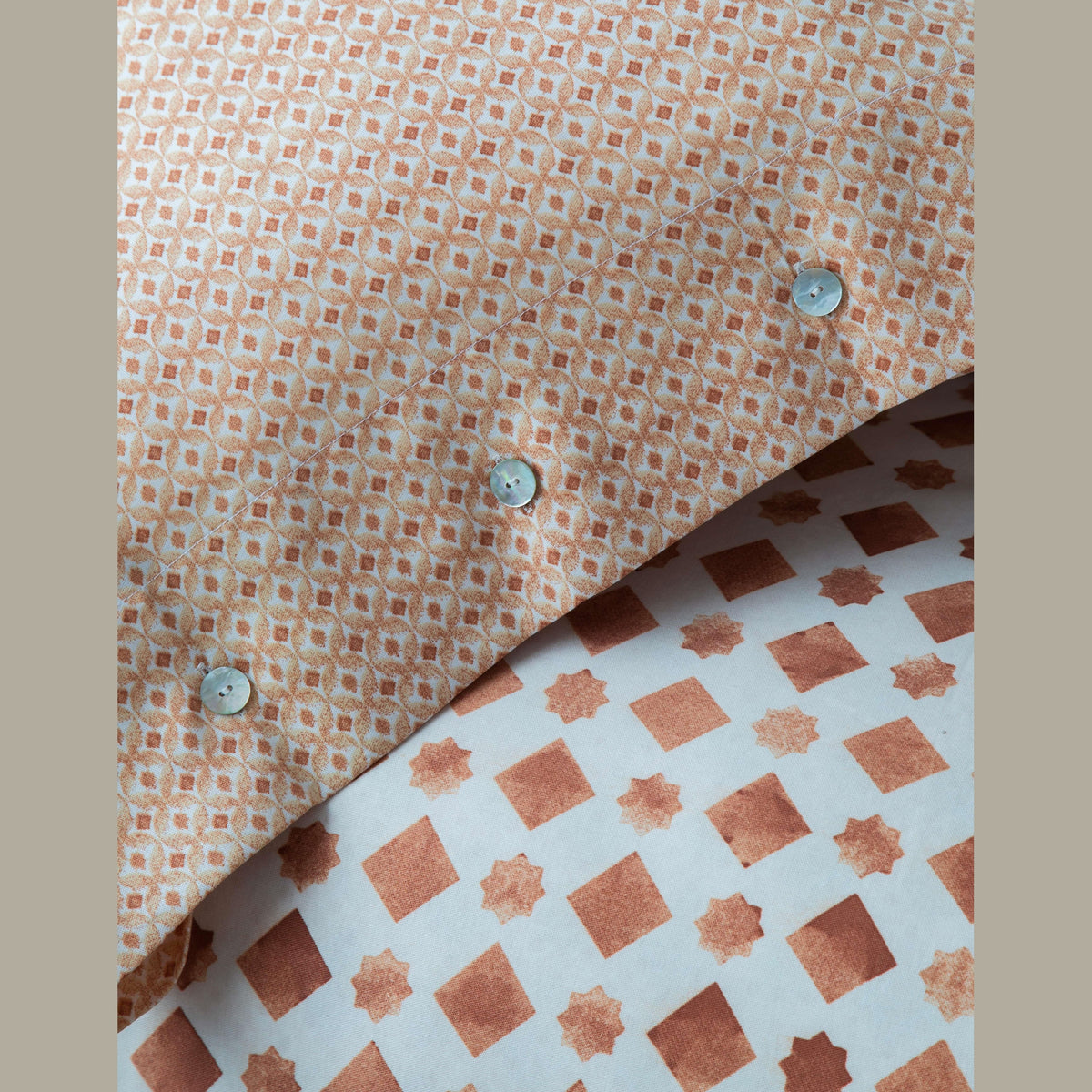 DOUBLE TENCEL DUVET COVER SET TERRA TERRACOTA
