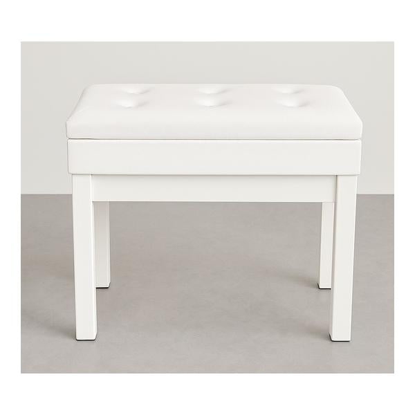 Ara Wooded Adjustable Piano Bench Chair, White – M464-WH