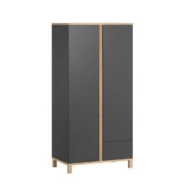VOX Wardrobe 2-door Altitude graphite/oak (L90 x W53 x H184) Weight 82.5
graphite
oak