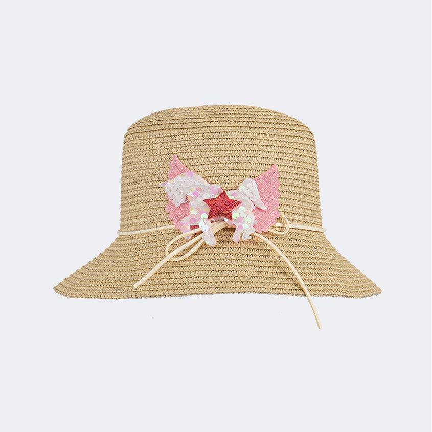 Oil And Gaz Stylish Kids-Girls Beach Cordobes Hat Beige - Medaid International