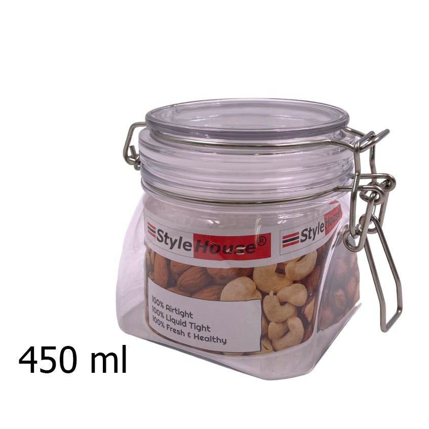 Unbreakable Airtight Seal PET Jar 450 ml