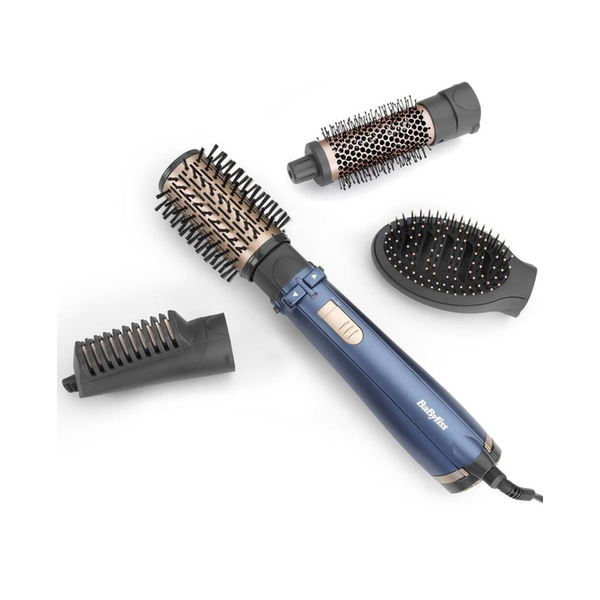 BaByliss Rotating Hot Air Brush – 1000W 4-in-1 Hair Styler with Ionic Technology for Smooth, Voluminous Hair AS965