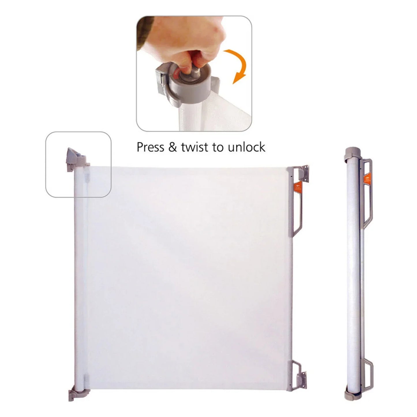 Quax Door Barrier Compact Milk Mesh Safety Gate 0-140cm