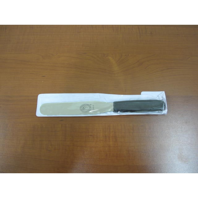 Long Straight Spatula with Black Handle 15.24cm