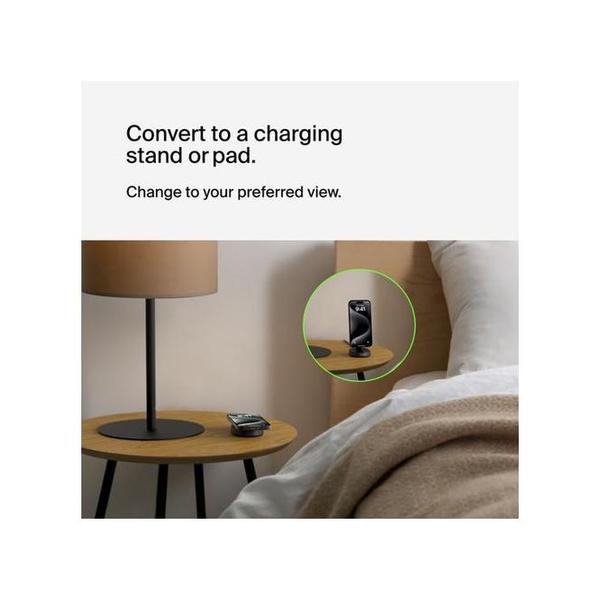 Belkin, WIA008BTBK Convertible Magnetic Charging Stand 15W - MagSafe-Compatible Fast Qi2 Charger, iPhone Charger for Apple iPhone 16, 16 Plus, 16 Pro, 16 Pro Max, iPhone 15 & 14, Apple Airpods Pro, & More
