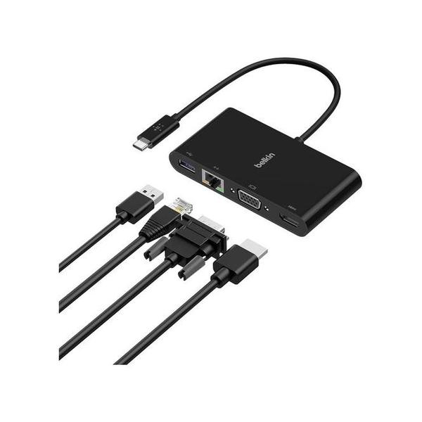 Belkin, AVC005BTBK USB-C 4-in-1 Multimedia Adapter