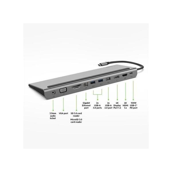 Belkin, INC004BTSGY Connect USB-C 11-in-1 Multiport Dock