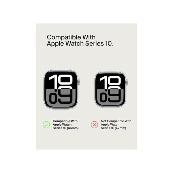 Belkin, OWA003HQCL ScreenForce TemperedCurve 2-in-1 Apple Watch Screen Protector for Series 10 (46mm), Apple Watch case with 360˚ protection and protective bumper, tempered glass screen protector - clear