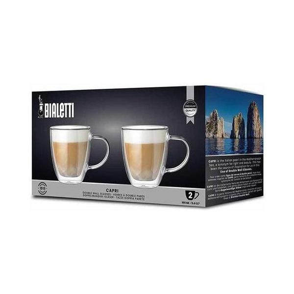 Bialetti DBW010 Double Wall Capri 160ml Glass Set, BIADBW010