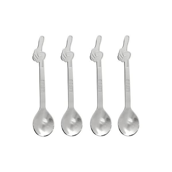 Bialetti DCDESIGN15 Set of 4 Little Man Coffee Spoons, BIADCDESIGN15