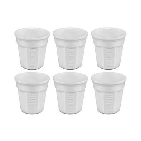 Bialetti Y0TZ502 Espresso Cups Set of 6, 0.6L, White Color, BIAY0TZ502