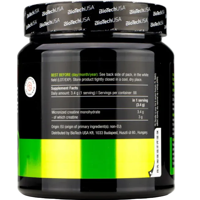 BioTech USA 100% Creatine Monohydrate – 300 g | Strength, Power & Muscle Performance