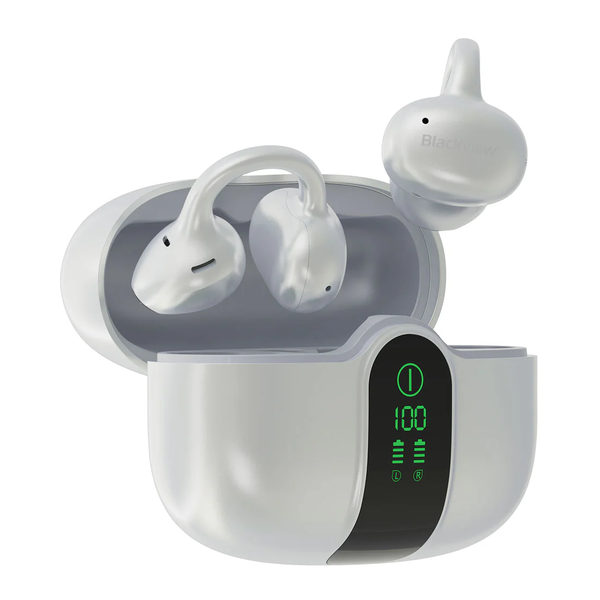 Blackview AirBuds 15 IPX5 Waterproof LED Display Bluetooth 6.0 Clip-on OWS Earbuds