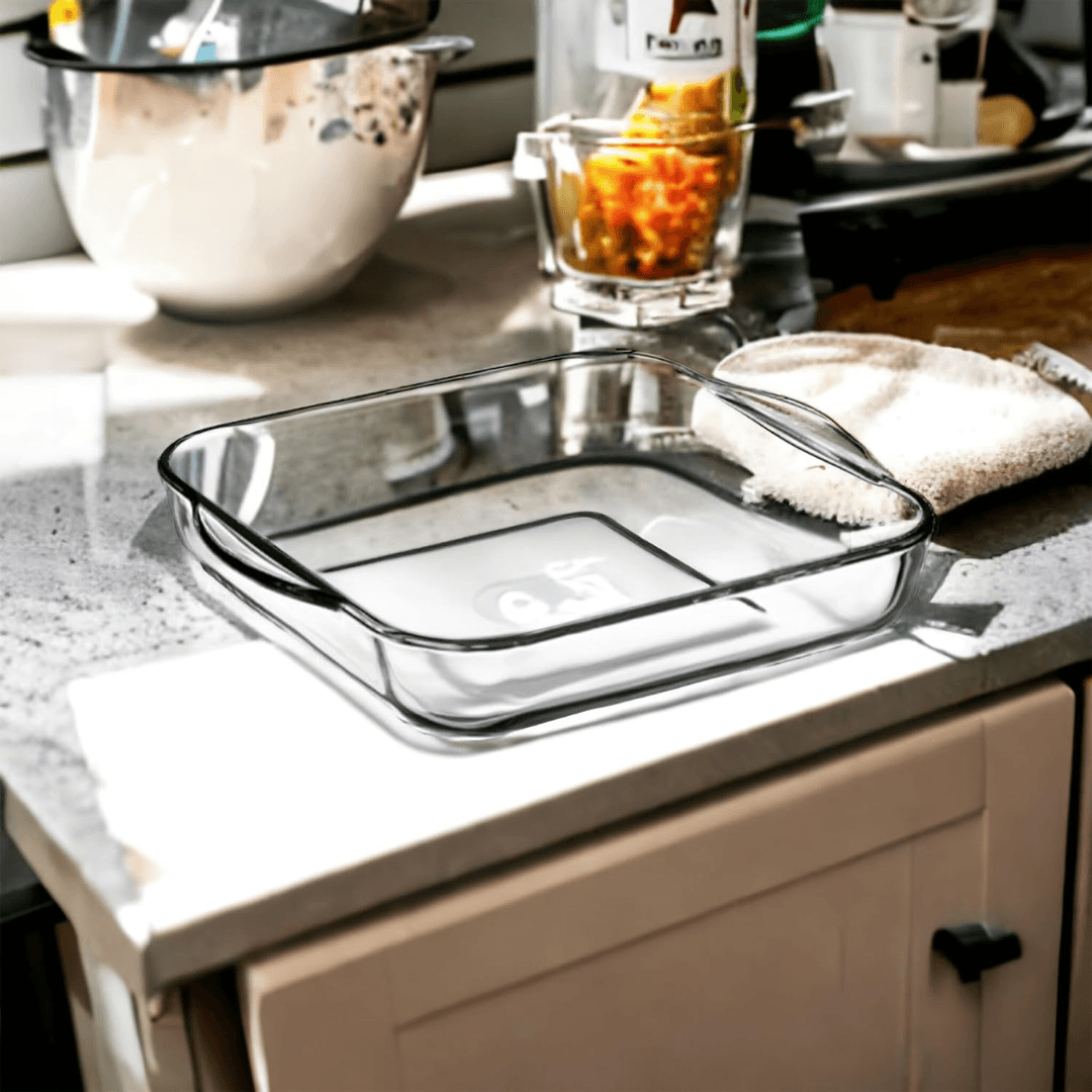 Borosilicate 2-piece Glass Casserole Dish Set 1950ml - 3200ml