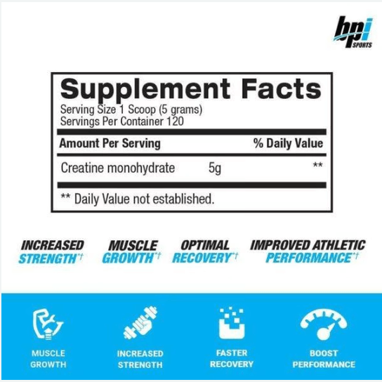 BPI Sports Creatine – Monohydrate Micronized (120 Servings)