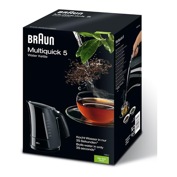Braun WK500 Multiquick Electric Kettle 5-Pieces, 1.6 Liter Capacity
