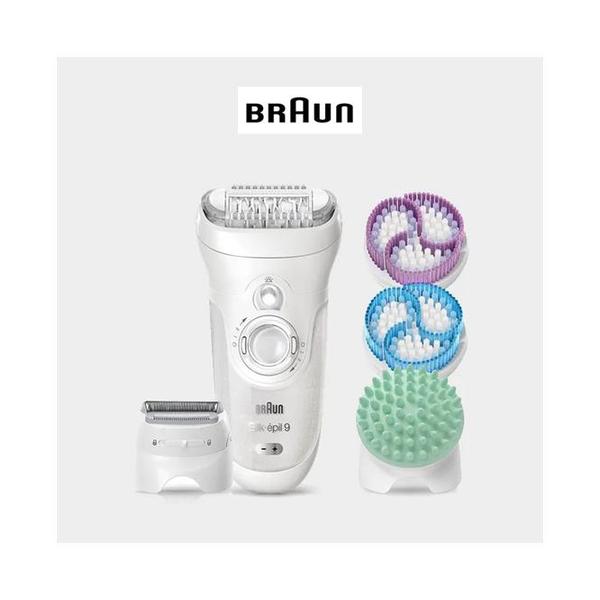 Braun Silk-épil 9 SE9-961e SkinSpa 4-in-1 Wet and Dry Epilator and Exfoliation System with 6 Extras