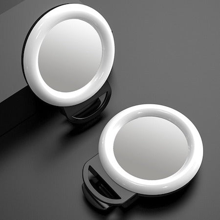 5.5 inches BIG SIZE 115 x 143 x 16 mm 3 Brightness Levels LED Selfie Ring Light Dimmable LED Ring Lamp Mobile Phone Holder Beauty Makeup Light Mirror
