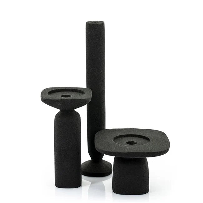 Candle Holder Squand Medium – Black – by By-Boo