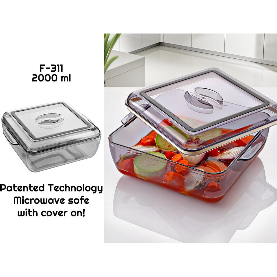 Acrylic Storage Container with Square Seal