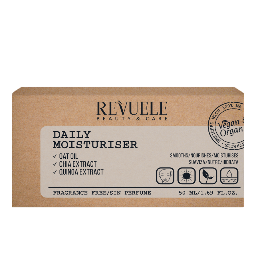 DAILY MOISTURISER VEGAN AND ORGANIC FOR FACE