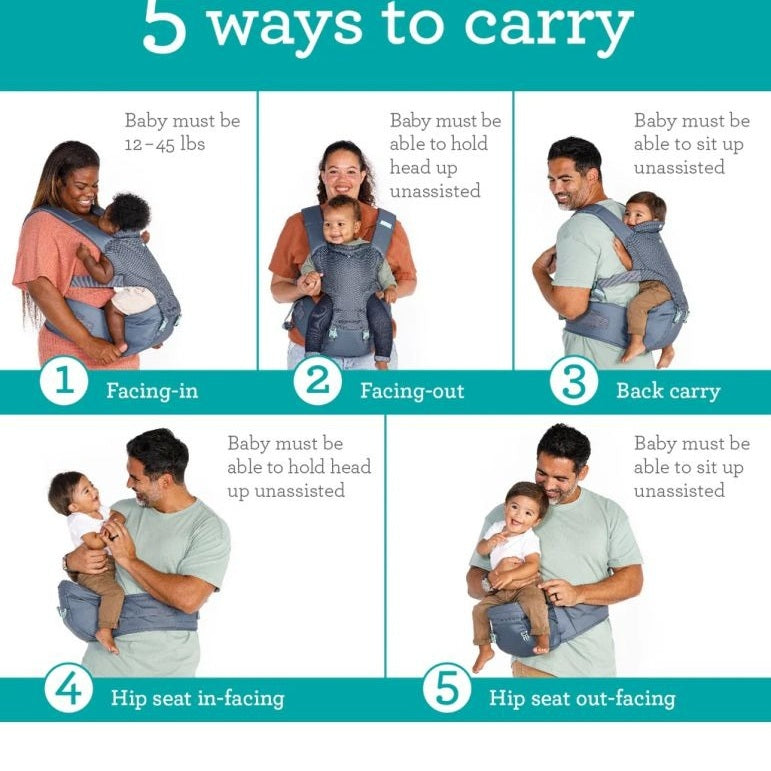 Infantino baby carrier Hip rider plus Gray 5in1