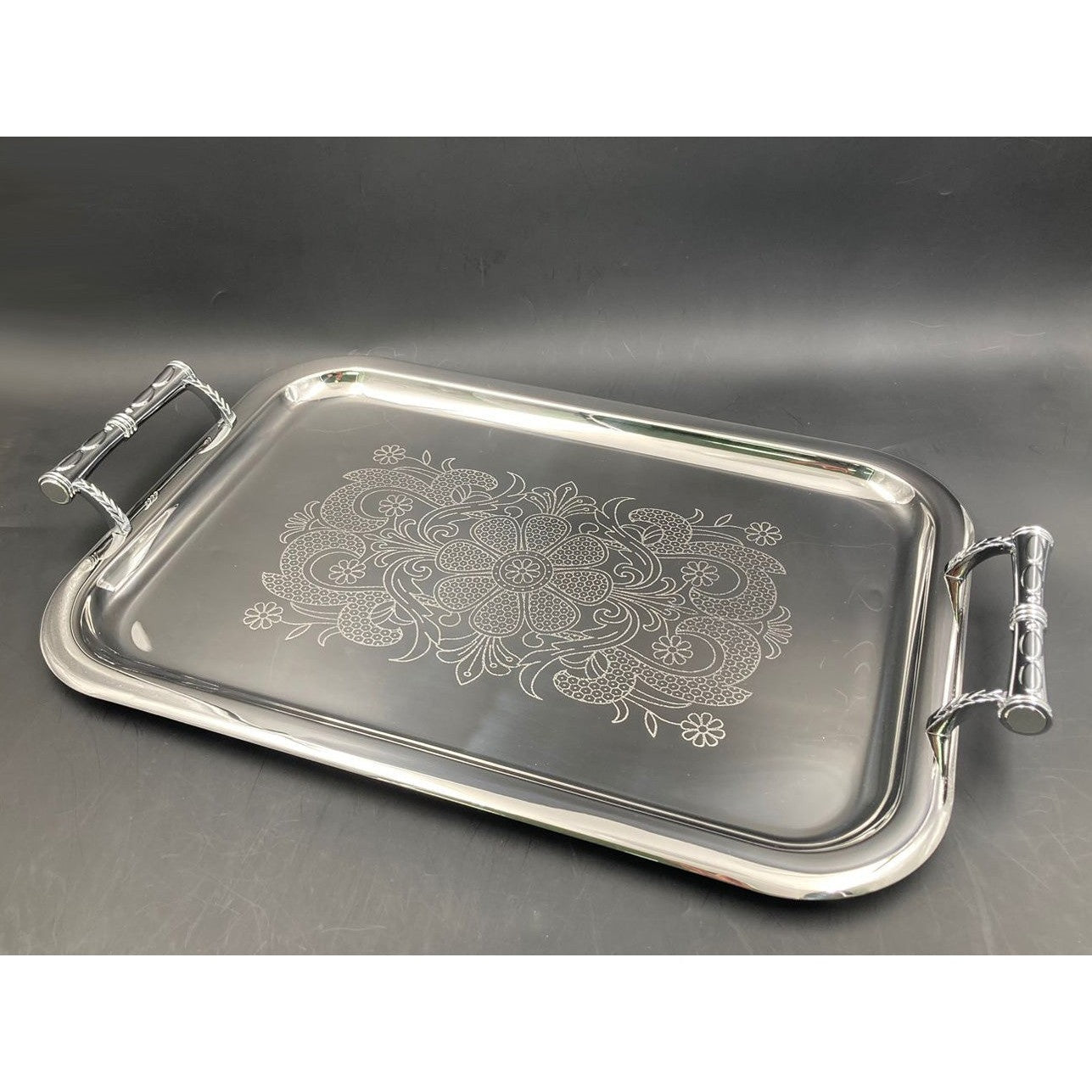 Dosthoff Elegance Engr Serving Tray Prem SS 18/10 49cm