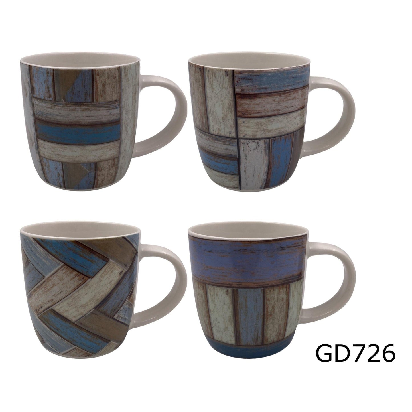 Rustic Wood Design Porcelain Mug