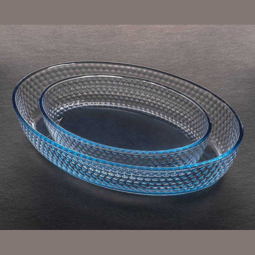 Dotted Oval Oven Tray Set of 2