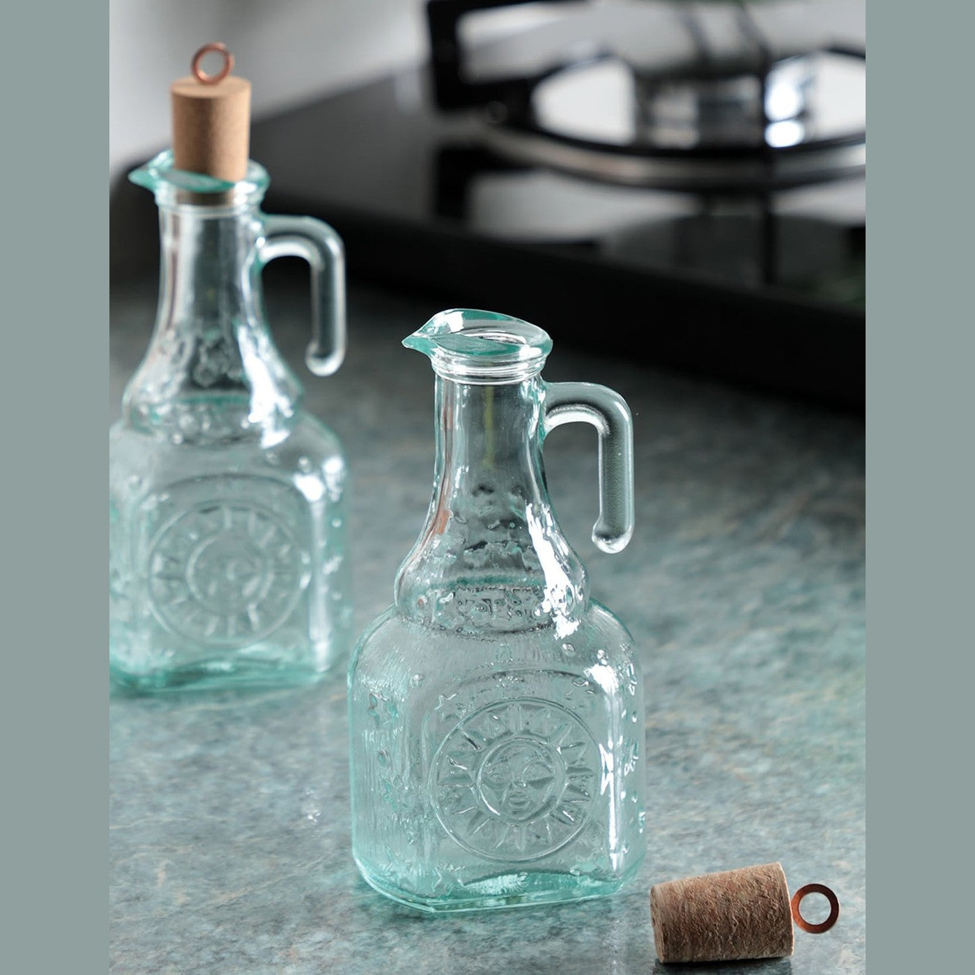 Bormioli rocco country home helios oil bottle with cork lid 21cl