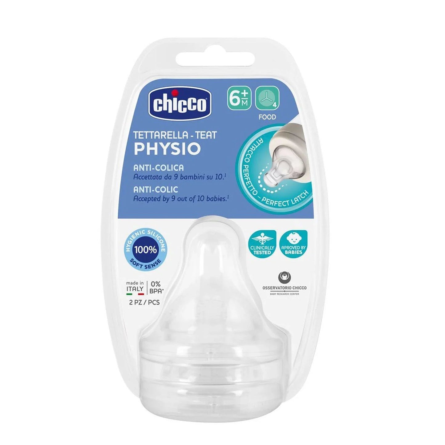 Chicco Perfect 5 Teat 6M Food Flow 6M+