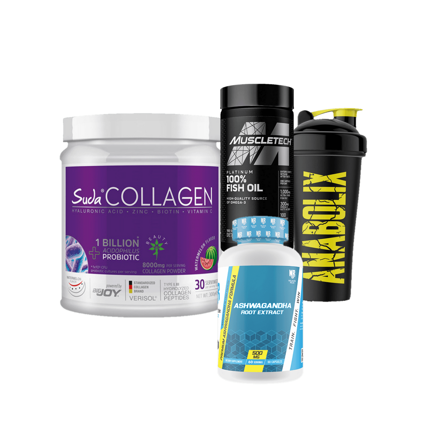 Collagen + Fishoil + Ashagandha + shaker