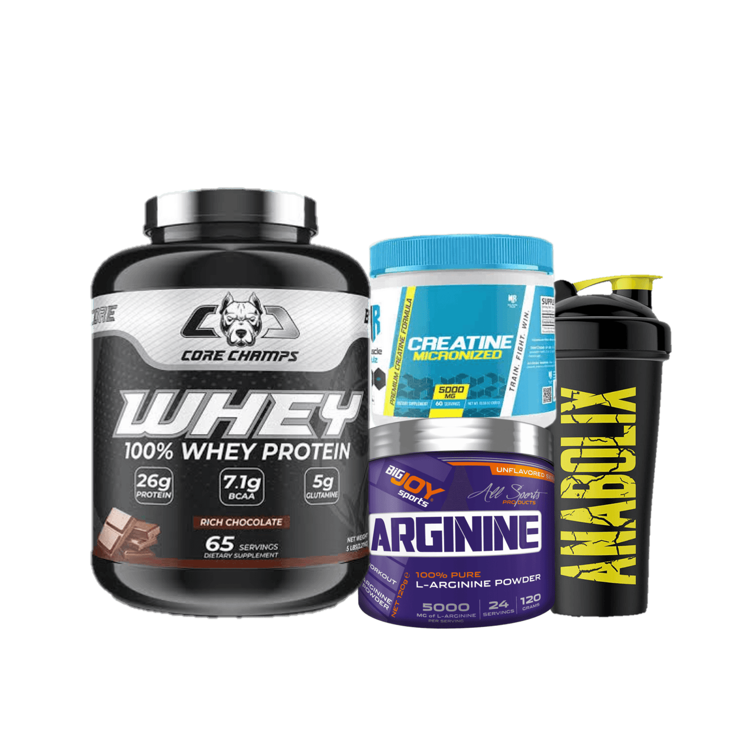 Core Champs Whey + Creatine + Arginine + Shaker