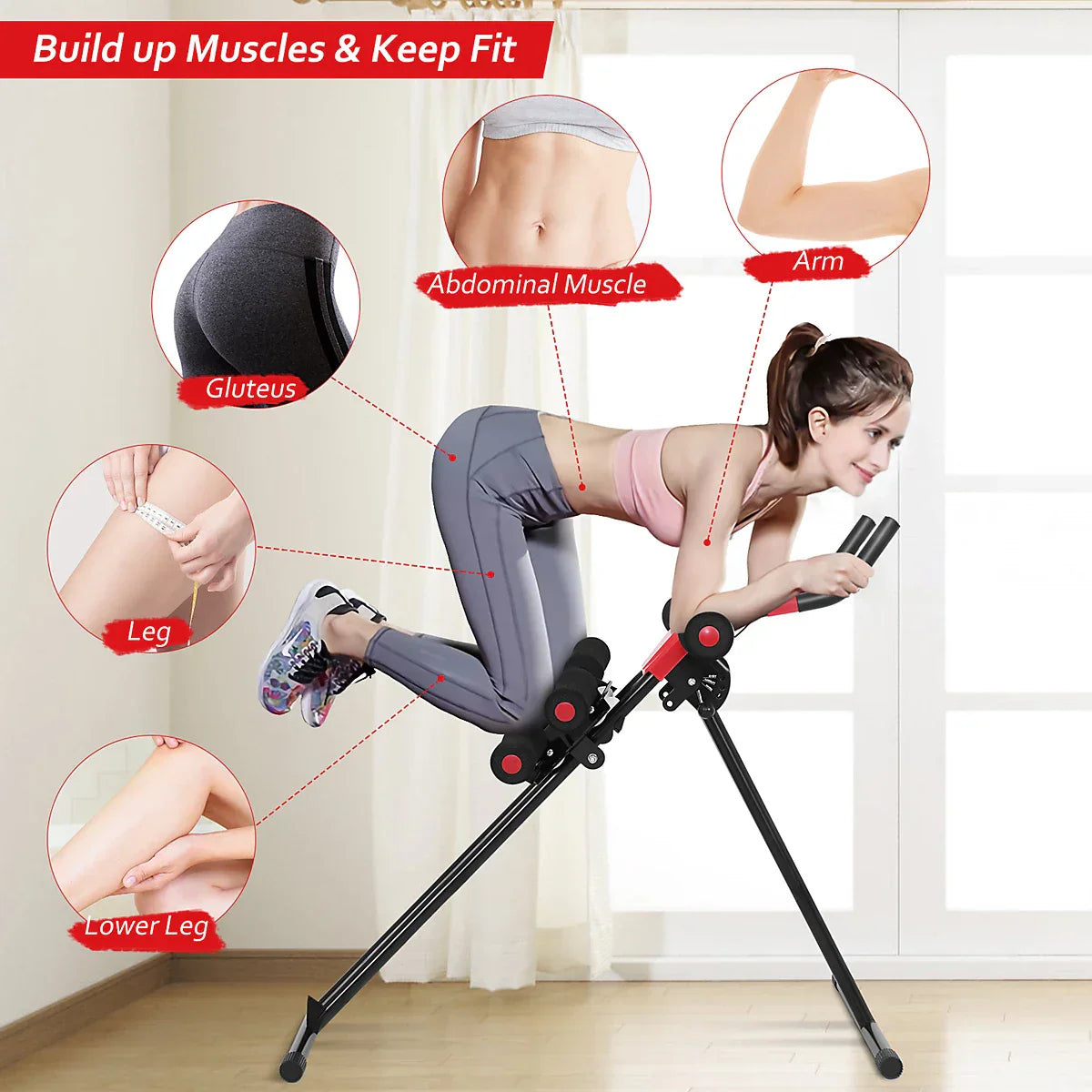 Foldable Abs Trainer Machine Waist Trainer Ab Cruncher