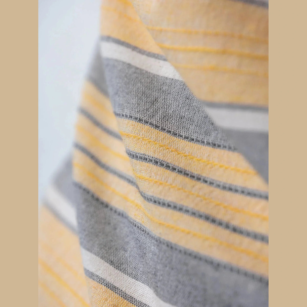 Natureforce Yarn Dyed Double Duvet Cover Set Tribus Yellow