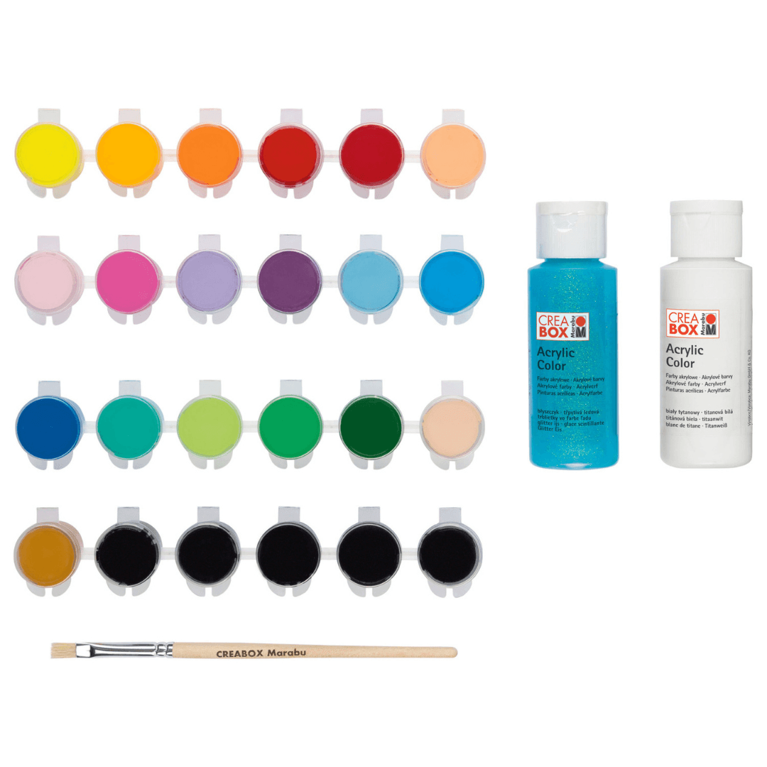 CREABOX MARABU Color Basic + Glitter 27 Pieces