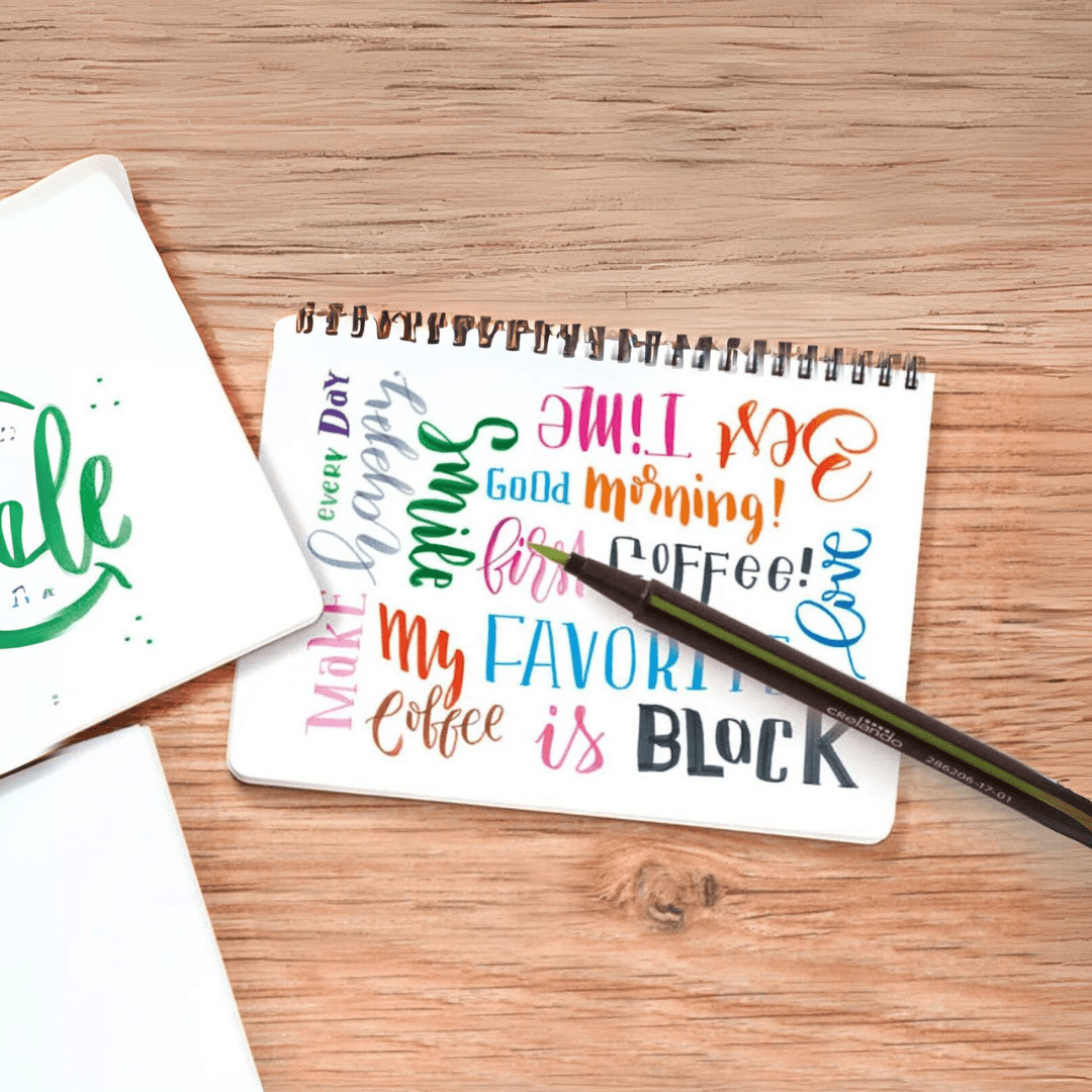 Crelando® Fineliner & Brushliner Set – 24 Brilliant Colors with High Opacity