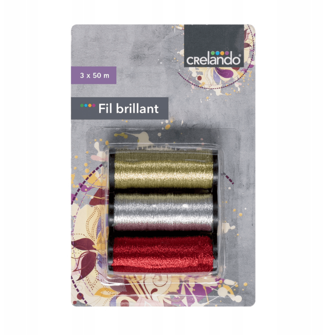 Crelando Machine Sewing Threads , Hand Sewing Threads 3 Pieces
