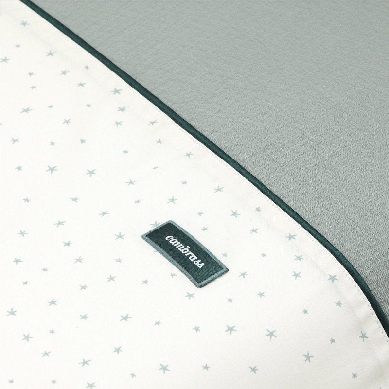 Cambrass Bedding Set 4 Piece Astra Grey Cotton Crib Set